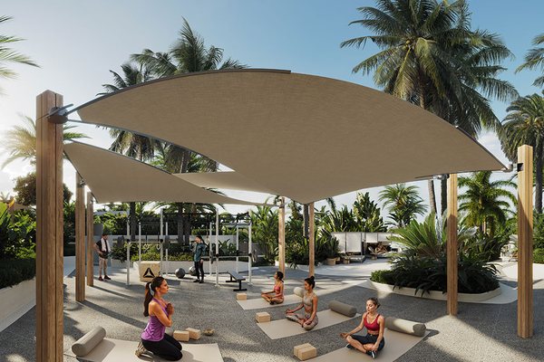 MUTTI Families Villas — фитнес-зона на улице
